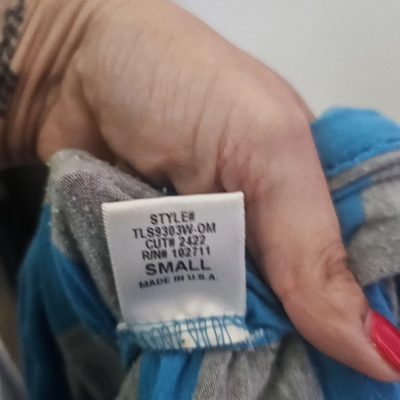 Olivia Moon Striped Ruched T-shirt - Picture 4 of 5